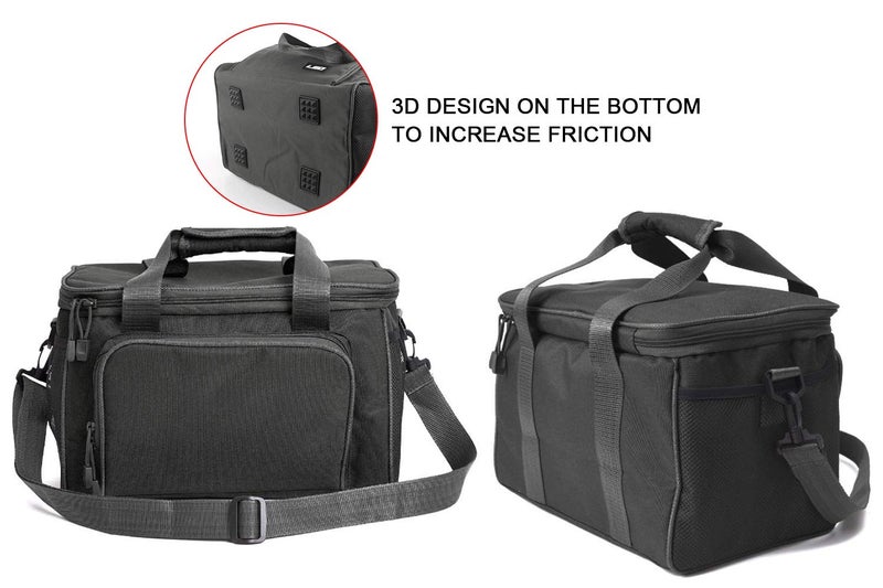 mouhike Fishing Tackle Bag Portable Crossbody Sling Pack Fly Fishing Tackle Box Bag Large Fishing Gear Storage Organizer for Travel Camping Hiking (Black) - Image 5